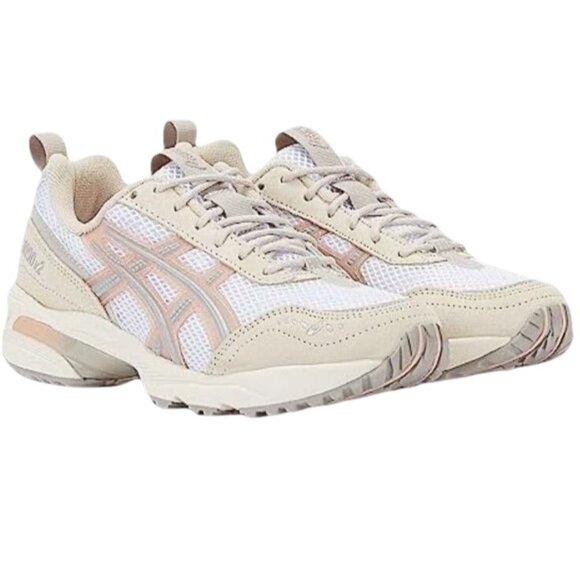 Asics Gel 1090 V2 Womens Trainers AsicsRunning Gym Shoes White/Maple Sugar 6
